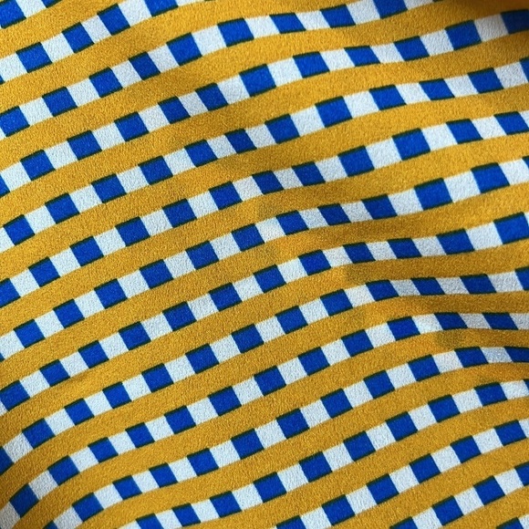 TOV Los Angeles Checked Maxi Skirt 38 Blue Yellow Small - Picture 5 of 9